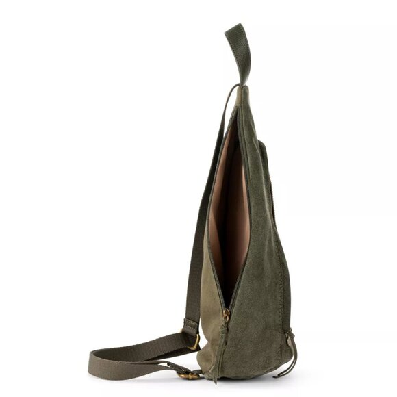 The Sak Geo Sling Backpack Green Moss Crossbody Bag - Picture 9 of 10